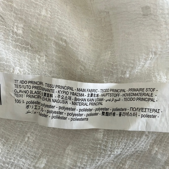 Zara Sheer White Lace and Swiss Dot Blouse - Picture 7 of 8